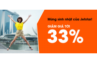 Mừng sinh nhật của Jetstar, giảm giá đến 33%
